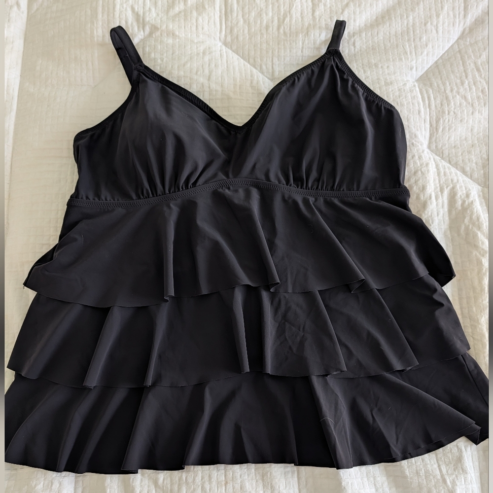 Lands' End Black Sleeveless Top